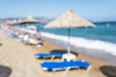 Hotel beach, bulanık görünüm.