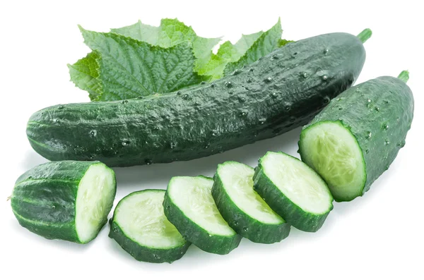 Cucumbers on the white background. — Stock Photo, Image
