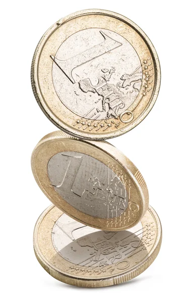 Old one euro coins. — Stock Photo, Image