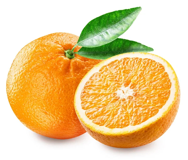 Portakal ve meyve yarısı. — Stok fotoğraf