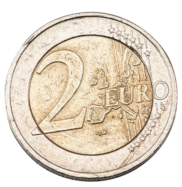 Eski iki euro para. — Stok fotoğraf