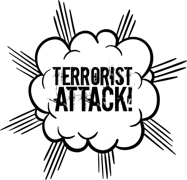 Símbolo de ataque terrorista — Vector de stock