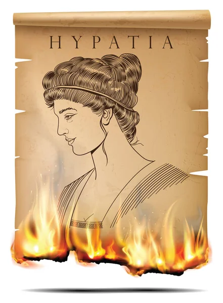 Filósofo Griego Antiguo Hipatia — Archivo Imágenes Vectoriales