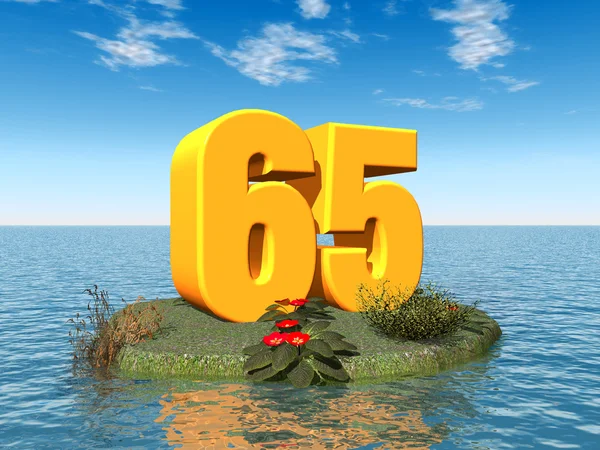 Het nummer 65 — Stockfoto