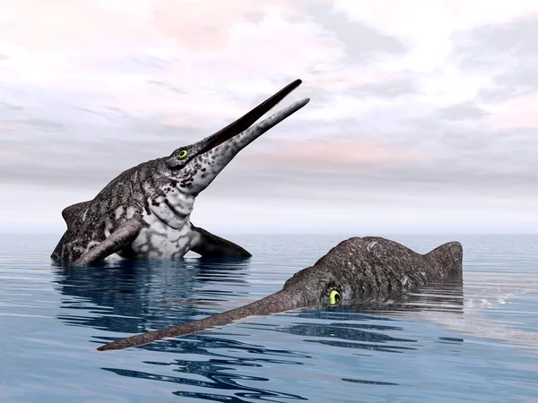 魚竜ショニサウルス — ストック写真