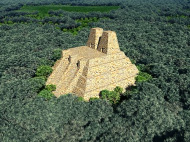 Temple of the Aztecs clipart