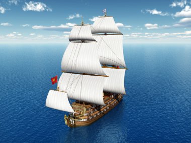 French Warship clipart