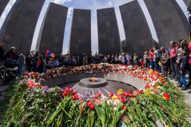 Ermeni Soykırımı Anıtı karmaşık 24 Nisan 2015 Yerevan, Ermenistan