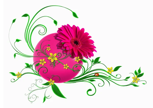 Web page illustration floral header — Stock Photo, Image