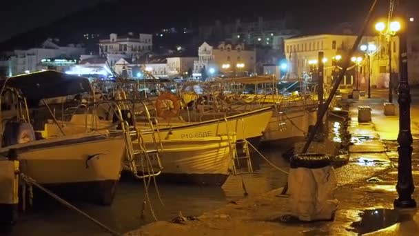 Sevastopol Balaklava Bay Crimea Russia March 2021 Boats Yachts Pier — Video Stock