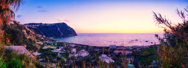 Sunset coast Ischia island, Italien — Stockfoto
