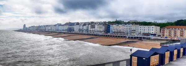 Panorama della costa di Hastings Town — Foto Stock