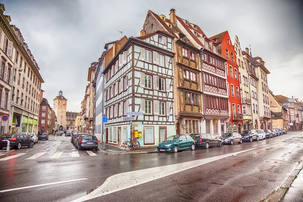 Petit-france - Teil der Altstadt, Straßburg, Frankreich, Juli 2014 — Stockfoto