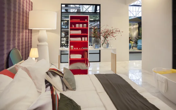 Dormitorio de la revista holandesa de diseño de interiores "Eigen Huis & Interieur " —  Fotos de Stock