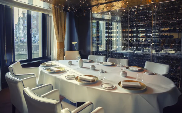 Restaurang i Amsterdam hotel (Le Europa) — Stockfoto