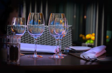 şarap cam, yaz Restoran 