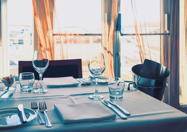 Table in stylish restaurant — Stock Photo, Image