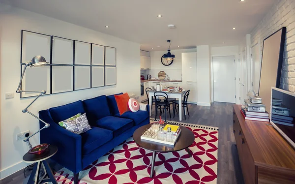 living room and kitchen corner in flat