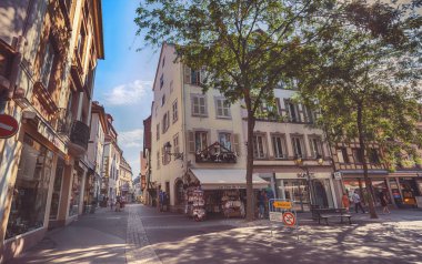 Colmar, Fransa Alsace bölgesinde eski ortaçağ şehir sabah