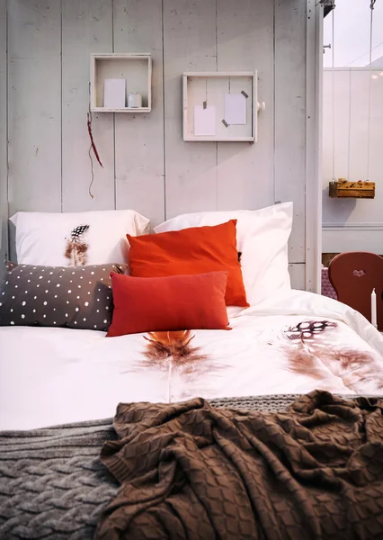 居心地の良い自宅の寝室 — ストック写真