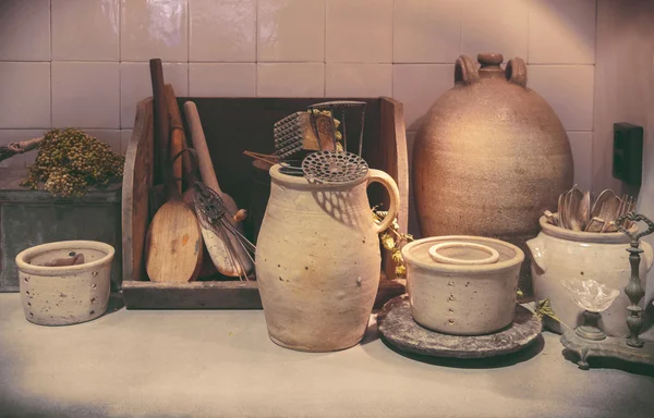 Naturaleza muerta en la mesa de la cocina — Foto de Stock