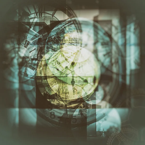 Мультиэкспозиционные часы — стоковое фото
