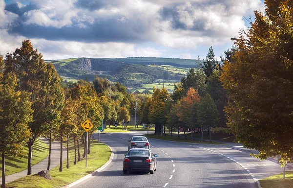 Hösten vägen av Dublin landsbygden — Stockfoto