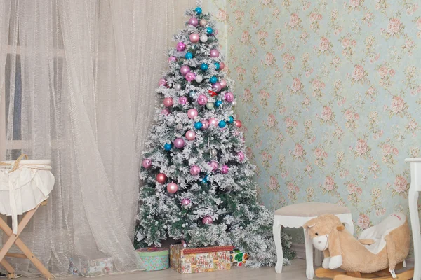 Boże Narodzenie i nowy rok urządzone wnętrza — Zdjęcie stockowe
