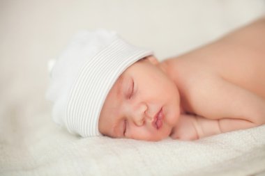 güzel uyuyan bebek. yakın çekim portre