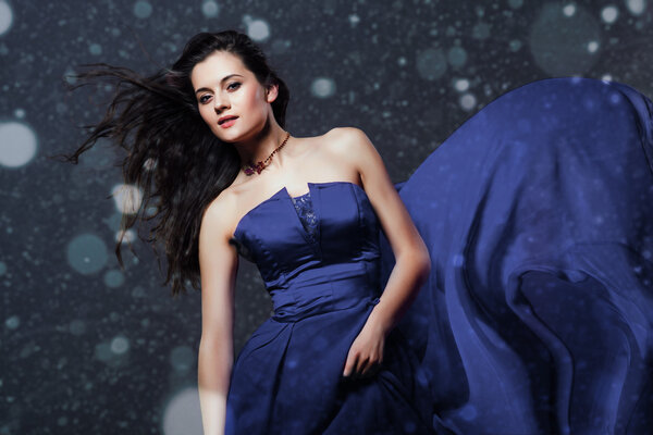 Snow Queen, creative closeup portrait