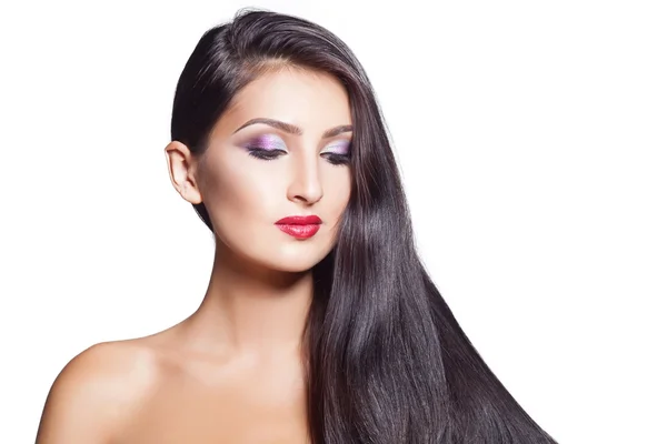 Mode ung latin kvinna med glamour make-up — Stockfoto