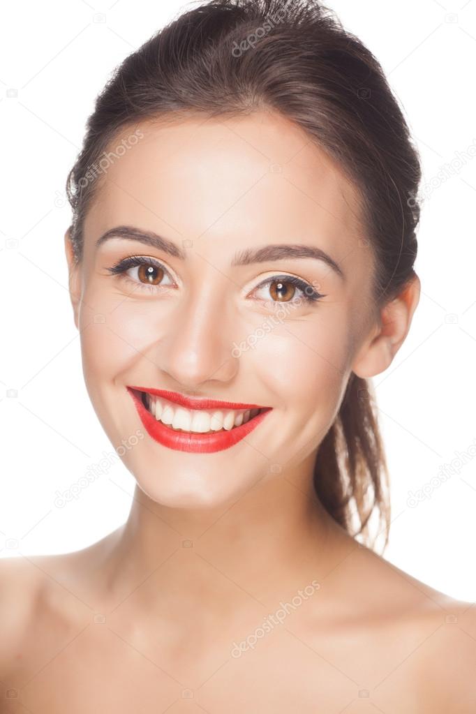 Portrait of an young girl with beautiful smile