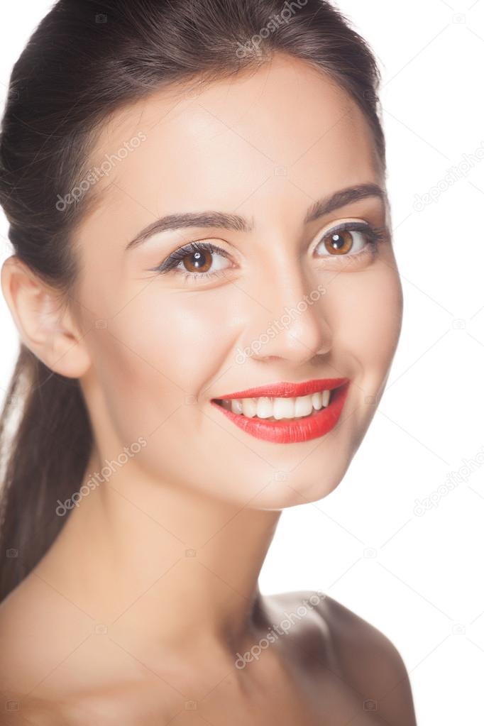 Portrait of an young girl with beautiful smile