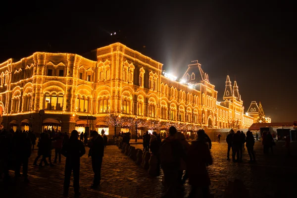 คริสต์มาสในมอสโคว์ รัสเซีย เรดสแควร์ — ภาพถ่ายสต็อก