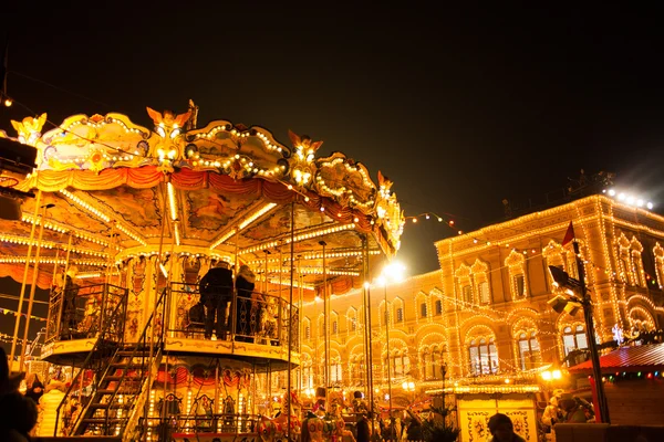 Noel, Moskova, Rusya. Kızıl Meydan — Stok fotoğraf