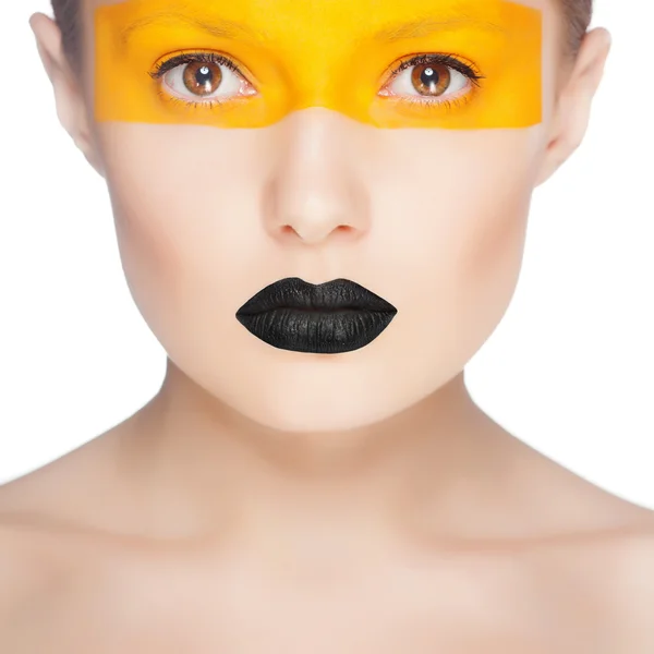 Creatieve make-up van mode dame, close-up shot — Stockfoto