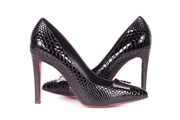 Beautiful high heel women shoes isolated on white — Stock Photo, Image