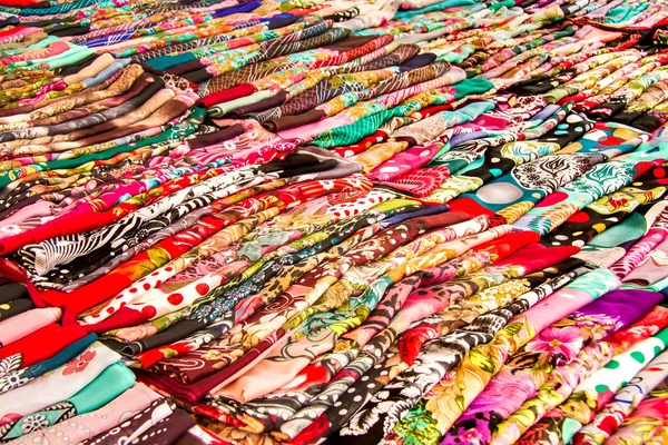 Rows Of Colorful Scarfs — Stock Photo, Image