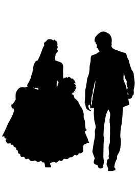 Düğün çifti insanlar