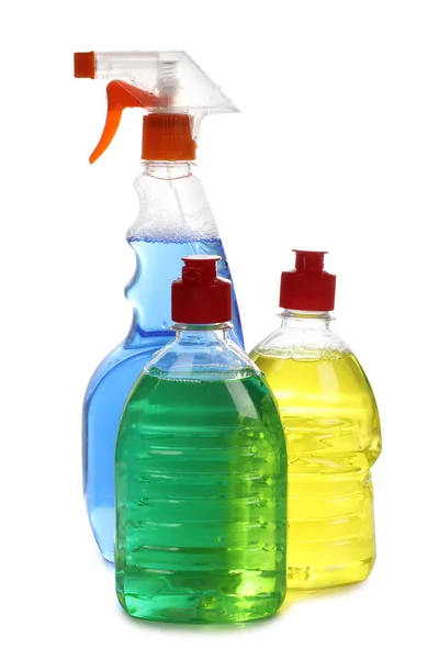 白い背景の上の化学物質のボトル — ストック写真