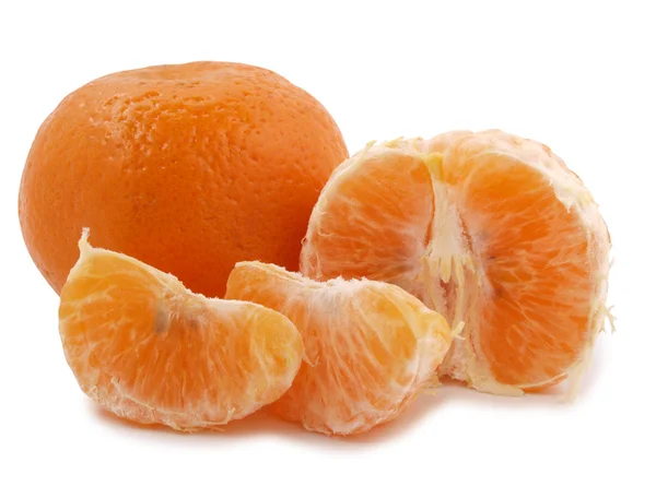 Tangerine on white — Stock Photo, Image