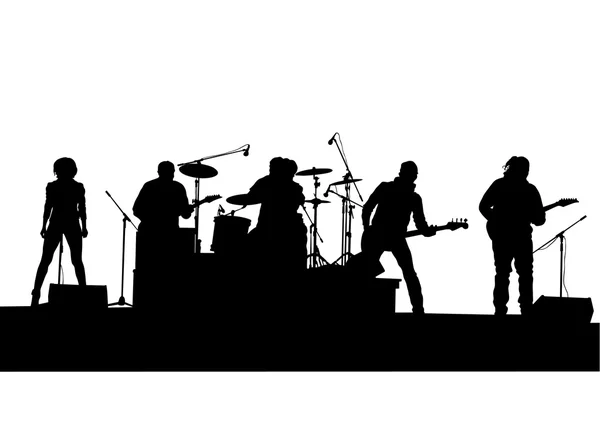 Concierto de rock sobre fondo blanco — Vector de stock