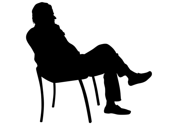 Man on chair — Stock Vector