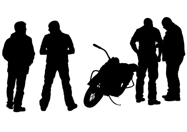 Bikers club on white — Stock Vector