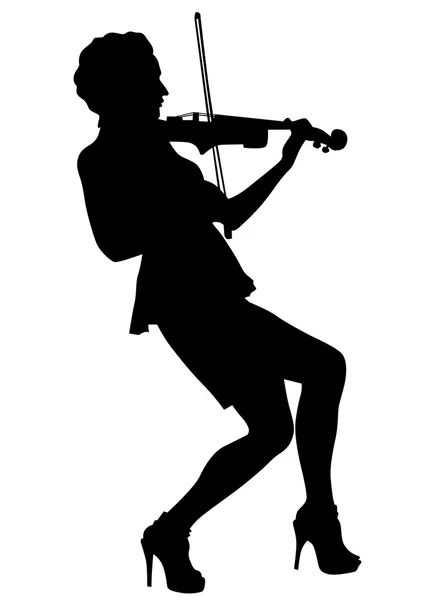 Violino sei su un bianco — Vettoriale Stock