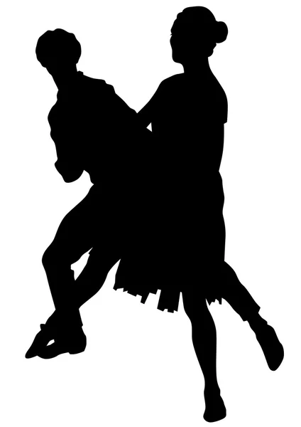 Couple de danse deux — Image vectorielle