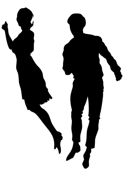 Tanzpaare drei — Stockvektor