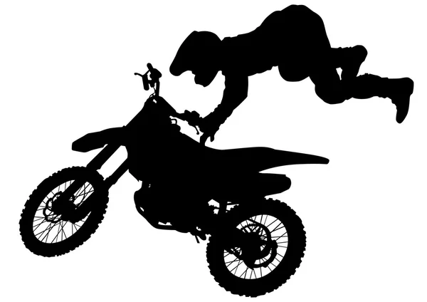 Motocross-Acht auf Weiß — Stockvektor