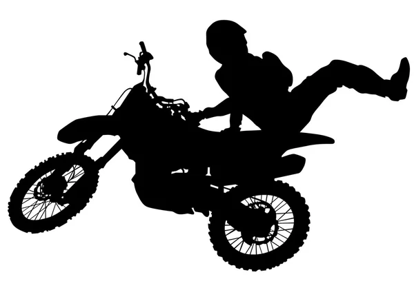 Motocross zehn auf weiß — Stockvektor