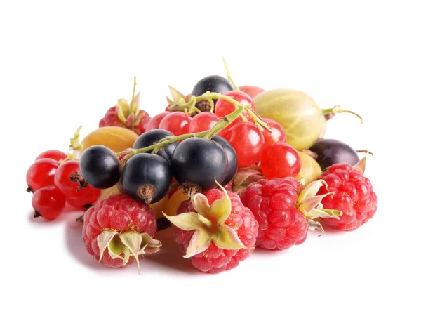 Čerstvé jahody na bílé — Stock fotografie